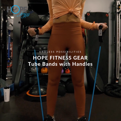 Resistance Tube Bands with Handles Attached