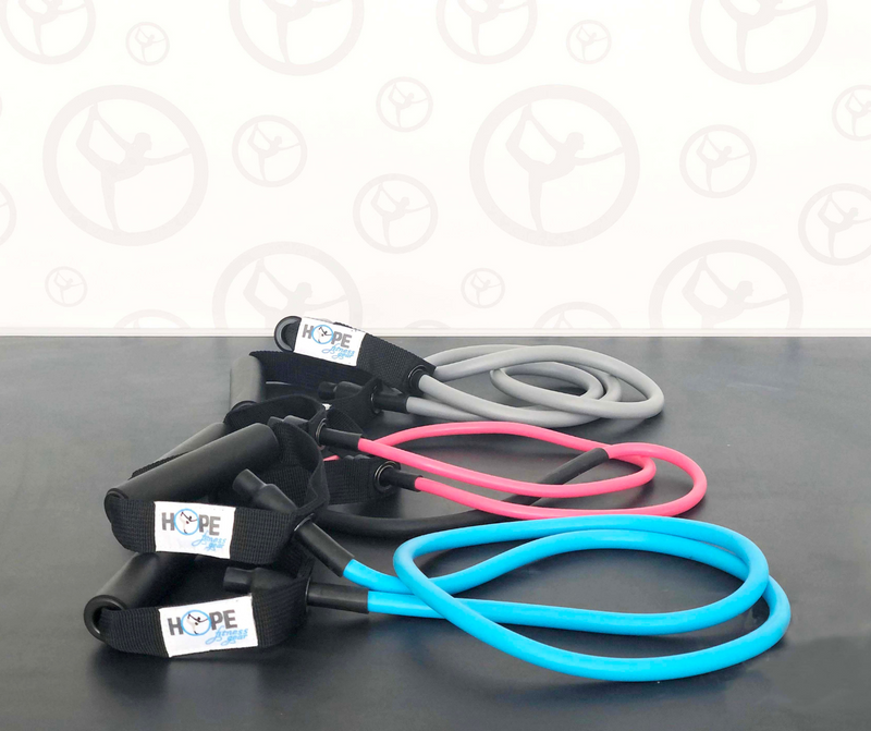 Resistance Tube Bands with Handles Attached